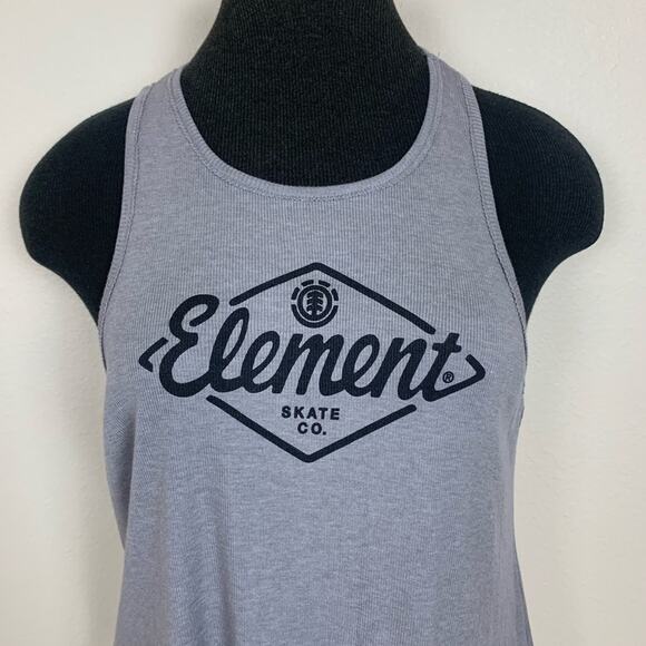 Element Diamond Ribbed Tank Top Gray Size Large - Picture 2 of 8